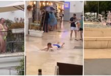 Prima l’uomo in mankini, poi il turista che nuota in strada e nella fontana. Monopolitani divisi, c’è chi ironizza e chi: “Siamo alla follia”