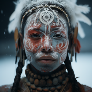 Coda a tribal polar of north of the world woman with face paint 368699e3 e4d9 4261 817f 528643e9e82d