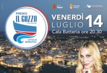 Monopoli, torna il Premio “Il Gozzo”: il 14 luglio a Cala Batteria. Stefania Orlando madrina della serata