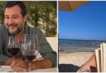 Matteo Salvini e Francesca Verdini a Monopoli: ieri cena tra gli ulivi e oggi mare