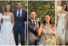 Matrimonio Luisa Corna e Stefano Giovino: l’abito della festa della sposa è dell’Atelier Delì di Monopoli