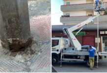 Monopoli, palo pericoloso in via Europa Libera, i cittadini segnalano: sostituito