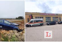 Finisce con l’auto nel fossato, portata a Monopoli in codice rosso