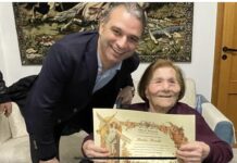 Monopoli città di (11) centenari: gli auguri di Annese a Maria Mevoli per i suoi 105 anni