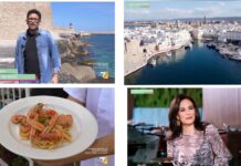 Monopoli ed una carbonara di mare su La7 con Maria Grazia Cucinotta per “L’ingrediente perfetto”
