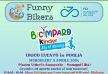 Monopoli, domani il tour Bicimparo Kinder Joy of Moving: unica data in Puglia