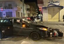 Monopoli, scontro auto/moto in via Vittorio Veneto