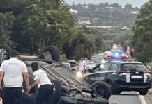 Auto ribaltata sulla Monopoli-Castellana: illeso il conducente