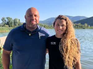 Clara Guerra con il DT Daniele Barone