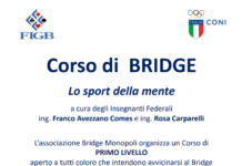 Monopoli, al via il corso di Bridge, lo sport della mente. Presentazione e lezione zero il 26 settembre