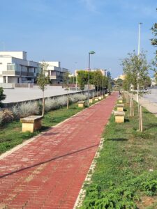 alberi pista ciclabile