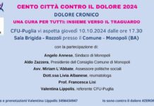 Monopoli, domani “Cento città contro il dolore”: voce a chi soffre di fibromialgia