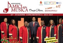 Monopoli, il 20 dicembre al Radar il Gospel Florida Fellowship Super Choir