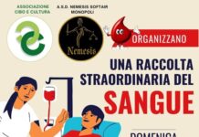 Monopoli, domenica 16 marzo raccolta straordinaria di sangue