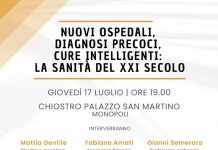 Monopoli, domani “Nuovi ospedali, diagnosi precoci, cure intelligenti: la sanità del XXI secolo”