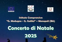 Monopoli, concerto di Natale a “tempo” di Pace. Oggi lo spettacolo dell’I.C. “Modugno-Galilei”