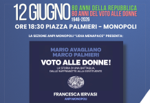 “Voto alle donne! La storia di una battaglia, dalle suffragette alla Costituente”, il 12 giugno a Monopoli la presentazione del volume