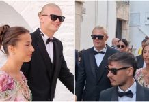 Nozze Donnarumma-Elefante, l’arrivo di Haaland in chiesa, poi show con la remata vichinga