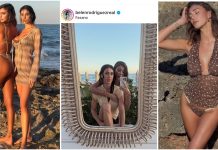 Belén Rodriguez a Savelletri, scatti con la sorella Cecilia in riva al mare