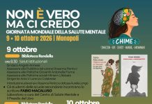 “Non è vero, ma ci credo”: a Monopoli due giornate dedicate alla salute mentale