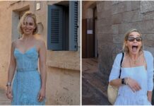 Emilia Clarke, per un matrimonio in Puglia, a spasso tra i vicoli di Monopoli